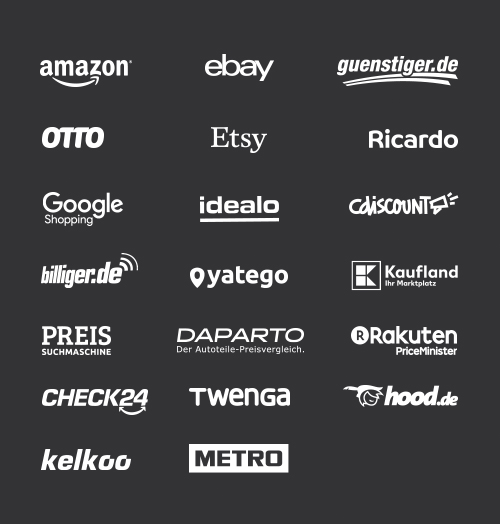 With our multichannel ecommerce software, you can connect your online store with the most popular marketplaces.